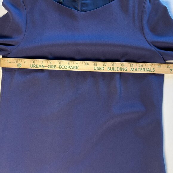 Navy Blue Escada Dress with pleated sleeves size 36 - Picture 6 of 11